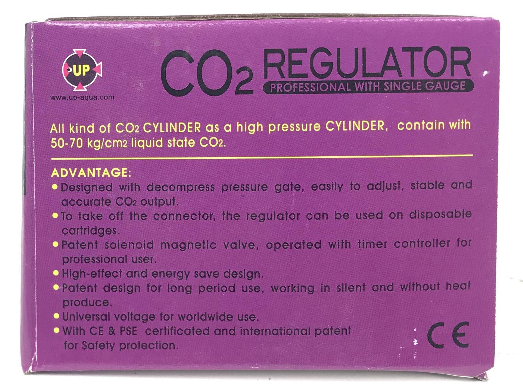 CO2 Regulator - Adjustable Valve + 1 Gauge with Solenoid